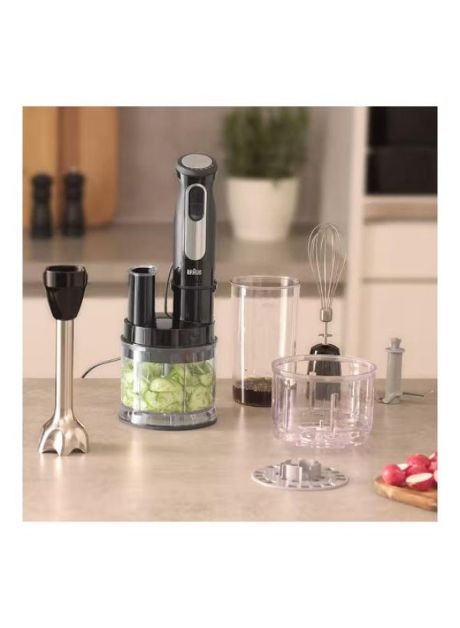 براون Braun MultiQuick 5 MQ50813MBK Hand Blender, 1000W, 21 Speeds + Turbo, PowerBell VPlus, SplashControl, EasyClick System Plus, Black - Image 4