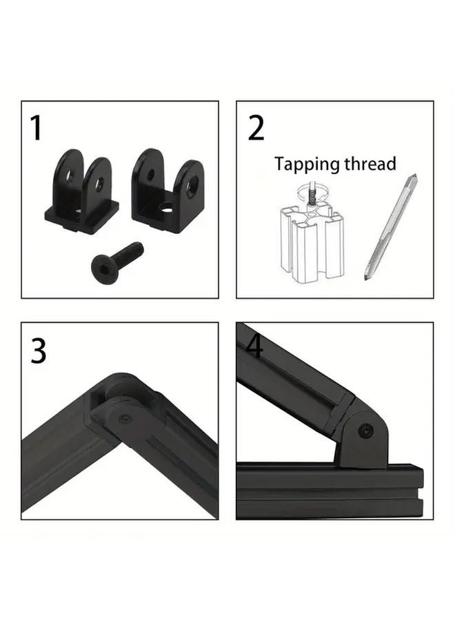 Black Flexible Pivot Joint Connector Aluminum Extrusion Profile For 3D Printer Accessories - Image 4
