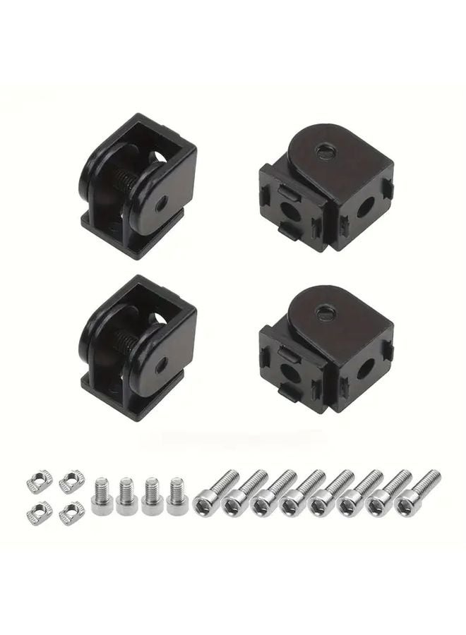 Black Flexible Pivot Joint Connector Aluminum Extrusion Profile For 3D Printer Accessories - Image 1