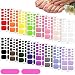 Maitys 352 Pieces 16 Sheets Toenail Polish Stickers Strips Adhesive Toe Nail Wraps Full Wraps Polish Strips DIY Manicure Decal with 2 Pieces Nail FilesVibrant Color - Image 2