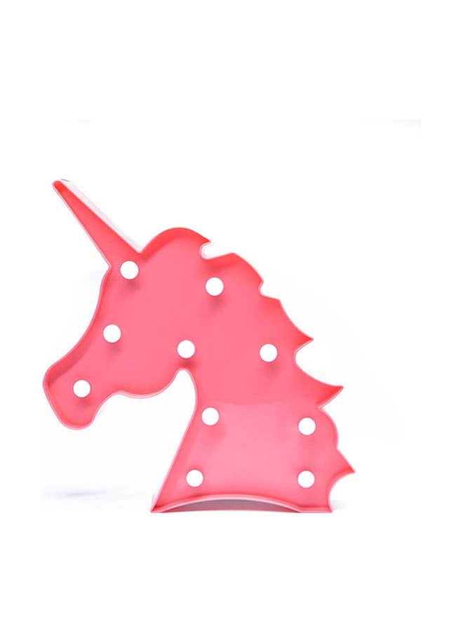 10 Pieces LED Unicorn Head Model Night Light Pink 30x23.5x3cm - Image 2