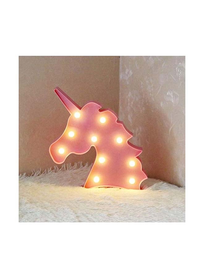 10 Pieces LED Unicorn Head Model Night Light Pink 30x23.5x3cm - Image 1