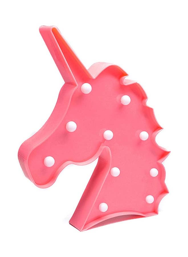 10 Pieces LED Unicorn Head Model Night Light Pink 30x23.5x3cm - Image 5