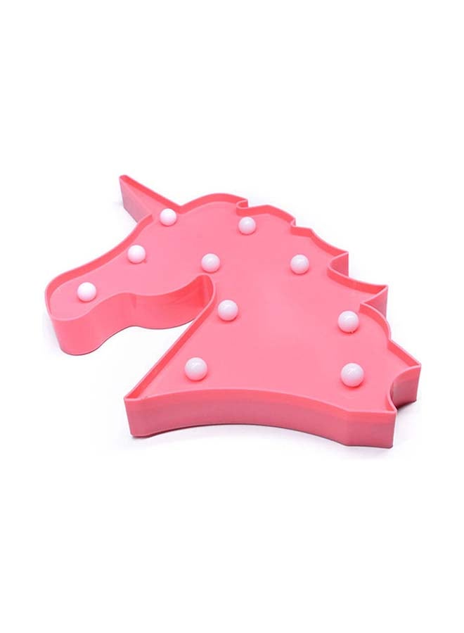 10 Pieces LED Unicorn Head Model Night Light Pink 30x23.5x3cm - Image 4