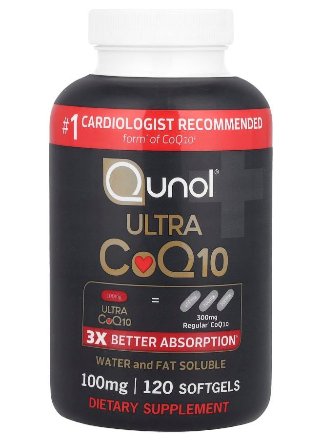 Qunol Ultra CoQ10 100 mg 120 Softgels 