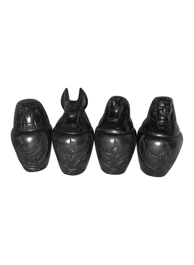 Generic - Set Of 4 Egyptian Ancient Canopic Jars Canopy Jar Organs Storage Statue Statues Pharaoh Pharaohs Collection Collectable Mythology - Image 1