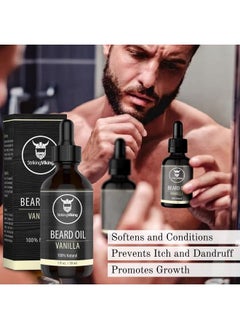 Striking Viking Beard Oil And Balm Leave In Beard Conditioner Styles Softens & Moisturizes Beards & Mustache All Natural Organic Argan & Jojobo Oils Vanilla  - Image 5