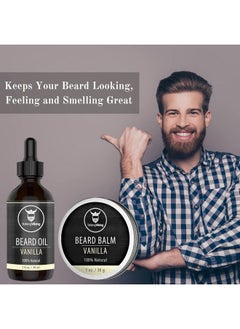 Striking Viking Beard Oil And Balm Leave In Beard Conditioner Styles Softens & Moisturizes Beards & Mustache All Natural Organic Argan & Jojobo Oils Vanilla  - Image 4