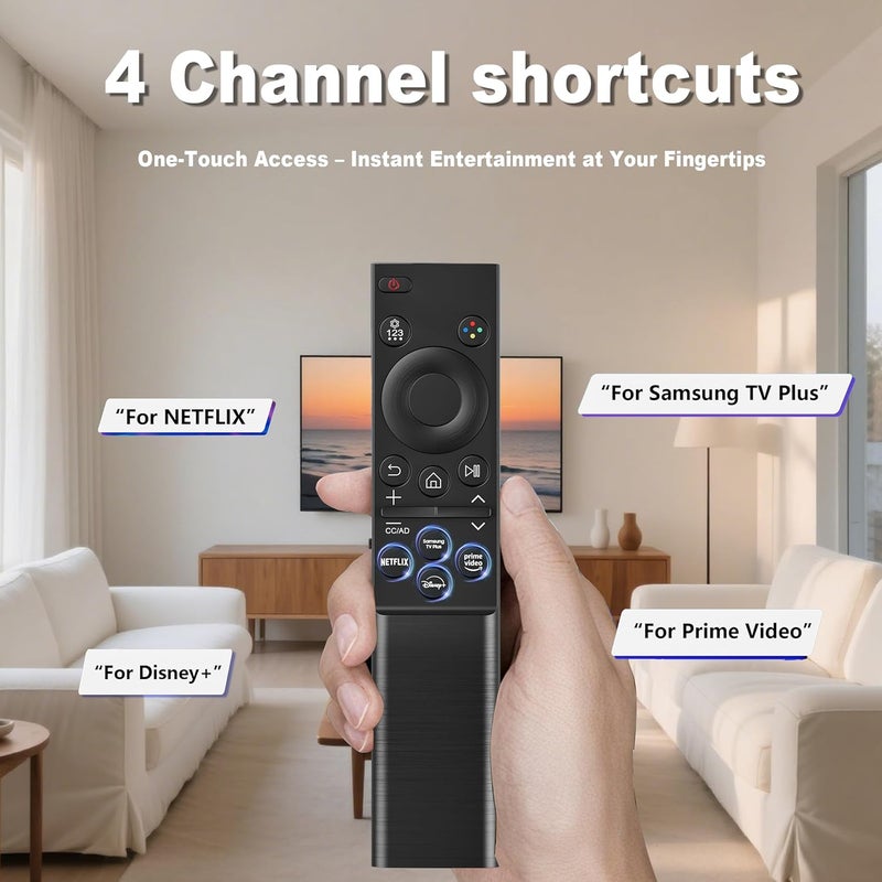 Liokoc Replacement for Samsung Smart TV Remote Control, Universal Compatible with All Samsung TVs, BN59-01388A for CU7000/DU7200, for 2015-2026 All Crystal UHD, Frame, QLED, OLED, Neo QLED Smart TVs - Image 3