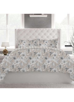 Cottage Cottage beige lilly print comforter set   queen size with 3 pieces  - Image 5