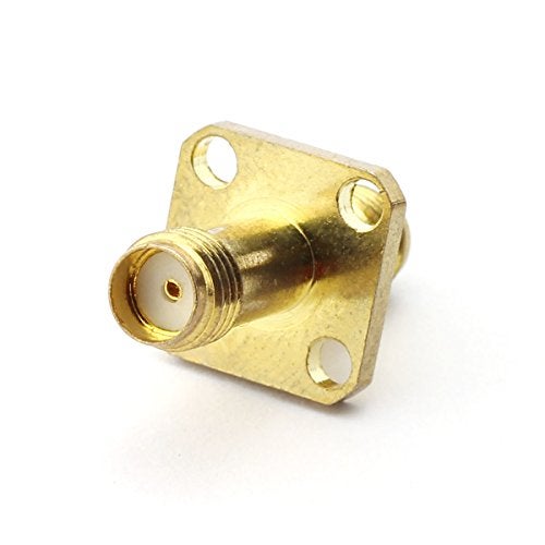 Maxmoral 2PCS SMA Female to SMA Female Connector with 4-Hole Flange RF Coax Coaxial Adapter - Image 2