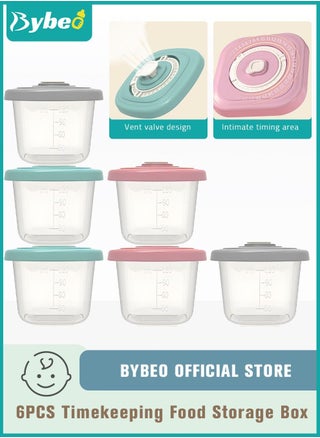 6 PCS Baby Food Containers, Reusable Infant Food Storage Jars with Timed Tray, Small Snack Container with Lids for Infant & Babies, Microwave & Dishwasher Friendly - pzsku/Z0C35980AEE37D1AC60F5Z/45/_/1687832713/19e38036-ff1a-4e63-b143-4f1d6c65ad7e