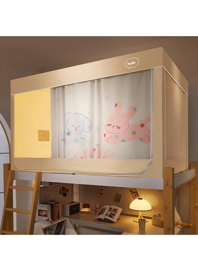 Bluejw Strong Shading Bed Curtain Student Dormitory Room Color Mosquito Net Integrated 2 M Long Upper And Lower Bunk Universal 90x 200 Uncoated - Image 1