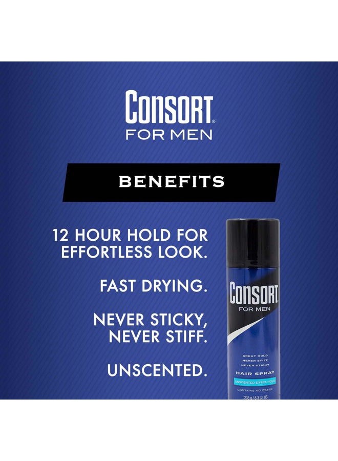 Consort Extra Hold Hair Spray, Unscented, 8.3 Oz - Image 5