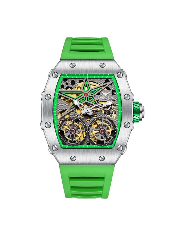 ONOLA Men's Automatic Skeleton Flywheel Watch