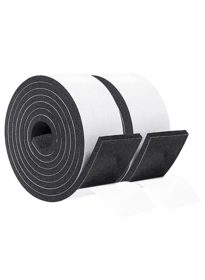 Yotache Foam Rubber Seal Strip Tape 2 in One Roll 2 Inch Wide X 1/4 Inch Thick, Foam Adhesive Strips Closed Cell Foam Tape Automotive Weather Stripping, Total 13 Feet Long - Image 1