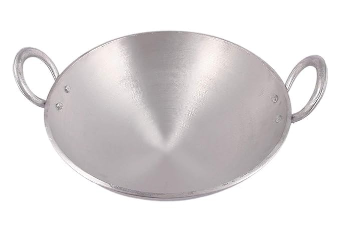 KITCART Aluminium Kadai/Frying Pan for Cooking Kadhai with Handle Deep Frying Karahi Fry Pan for Kitchen (2 Liter). - Image 1