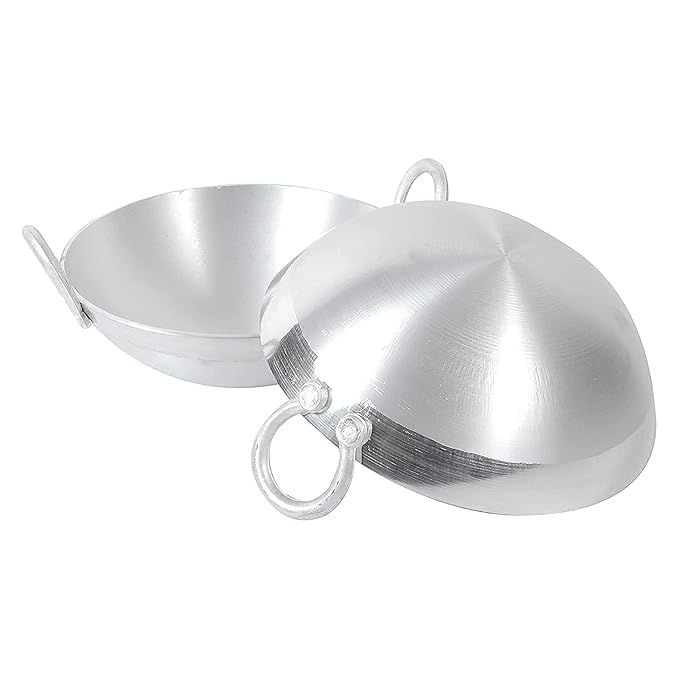 KITCART Aluminium Kadai/Frying Pan for Cooking Kadhai with Handle Deep Frying Karahi Fry Pan for Kitchen (2 Liter). - Image 3