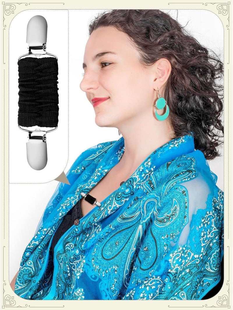 Aputue Shawl Clip, 3 PCS Set Elegant Decorative Sweater Clips for Womens, Vintage Style Adjustable Dress Cinch Clips, Multiple Scarf Clip for Womens Fashionable Clothing Accessories - Image 3