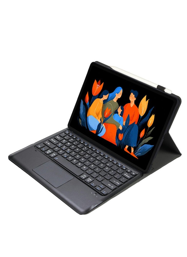 جراب AM33-A الواقي لجهاز Lenovo Xiaoxin Pad 2025 مزود بلوحة مفاتيح تعمل باللمس وغطاء TPU فائق النحافة وقابل للفصل - أسود - Image 4