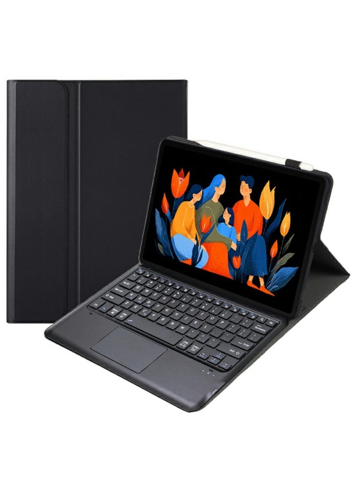 جراب AM33-A الواقي لجهاز Lenovo Xiaoxin Pad 2025 مزود بلوحة مفاتيح تعمل باللمس وغطاء TPU فائق النحافة وقابل للفصل - أسود - Image 1