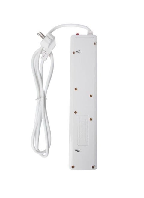 E-Train 16A Power Strip with Overload Protection, 4 Outlets + 1 USB + 1 Type-C Charging Port 2.4A 2M - On/Off Switch (PS077)