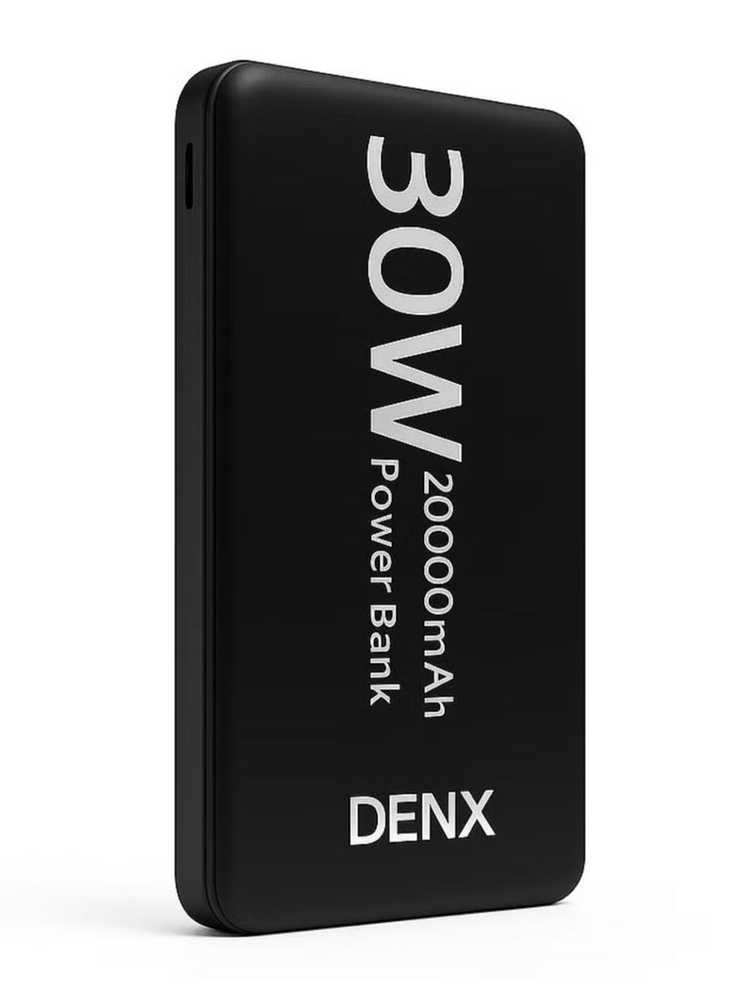 Denx DENX DX433 30W Fast Charging Power Bank 20000mAh | High Capacity Portable Charger | Dual USB Output | External Battery for Mobile, iPhone, Samsung, Tablets  - Image 1