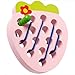 NAODONGLI Wooden Lacing Toys for Toddlers Baby Toys Strawberry Threading Learning Fine Motor SkillsMontessori Sensory Educational Wooden Block Puzzle Travel Gift for 3 Years Old Baby Boys Girls - Image 2