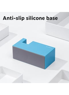 Deli Nusign ENS121 Modern Tape Dispenser - 18-60mm Width, 1Cr17 Blade & Non-Slip Silicone Base, Blue  - Image 5