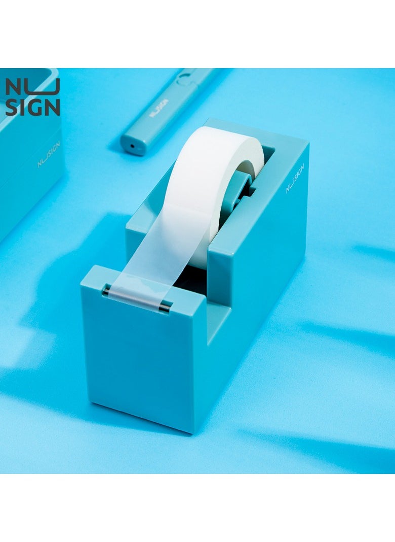 Deli - Nusign ENS121 Modern Tape Dispenser - 18-60mm Width, 1Cr17 Blade & Non-Slip Silicone Base, Blue - Image 1