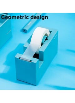Deli Nusign ENS121 Modern Tape Dispenser - 18-60mm Width, 1Cr17 Blade & Non-Slip Silicone Base, Blue  - Image 3