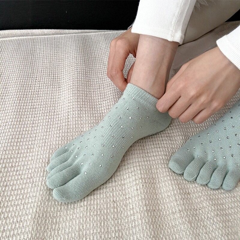 Women's Yoga Pilates Toe Socks Non-Slip Silicone - Image 4