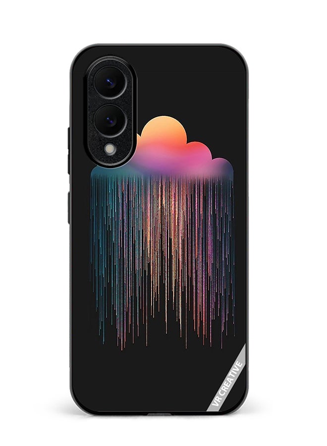 VR CREATIVE Protective Case Cover For Samsung Galaxy S25 Edge Animated Rain Design Multicolour