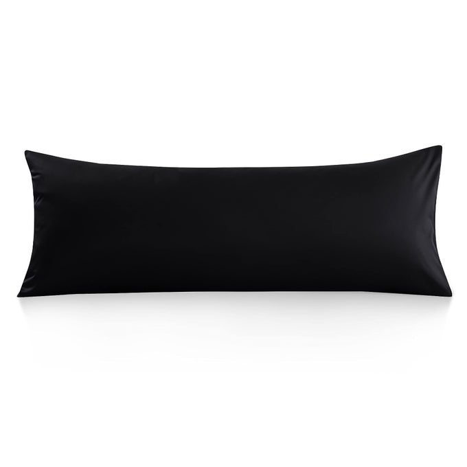 100 COTTON BODY PILLOWCASE 800 THREAD COUNT21X54 MOISTURE ABSORBENT AND BREATHABLE PREMIUM HOTEL BODY PILLOW COVER FOR ALL SEASONS BLACK