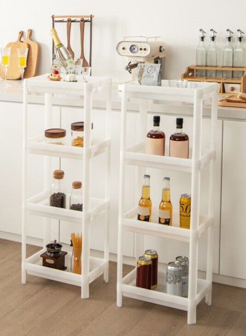 4-Tier Shower Caddy Corner Shelves| Bathroom Shelving Unit Plastic Shelf Kitchen Bathroom Storage rust proof Shower Shelves|Toilet Shower Shampoo Storage Organizer for Bathroom