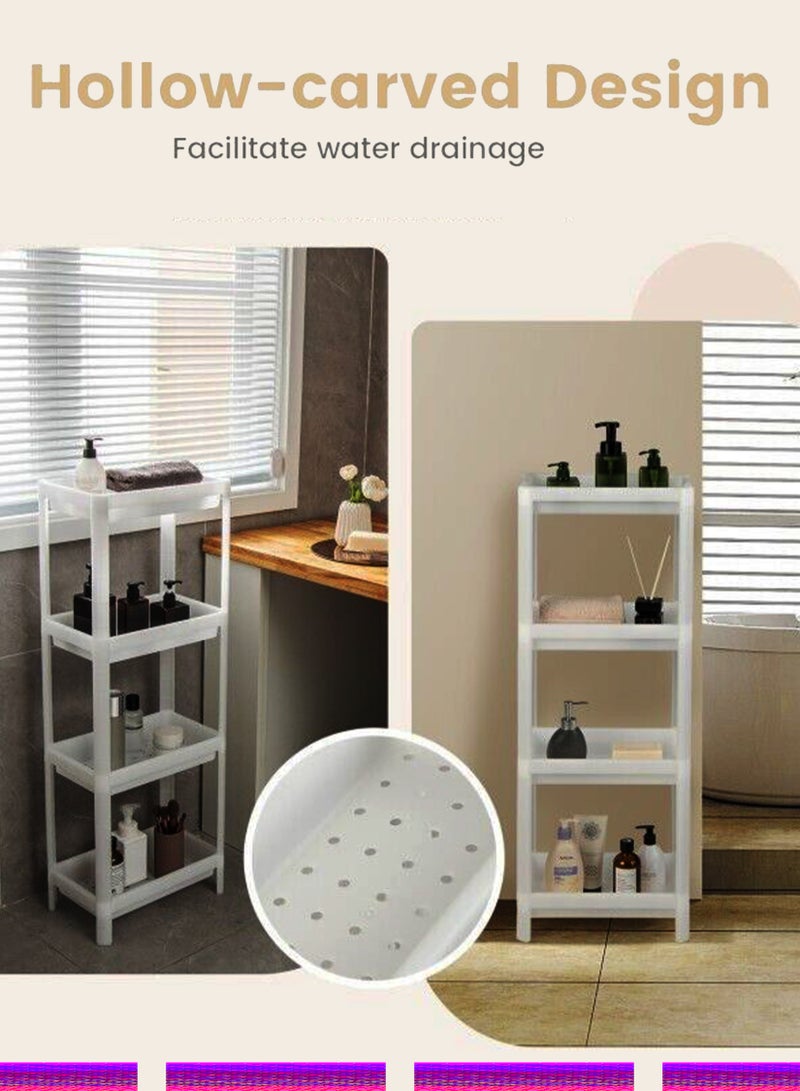 4-Tier Shower Caddy Corner Shelves| Bathroom Shelving Unit Plastic Shelf Kitchen Bathroom Storage rust proof Shower Shelves|Toilet Shower Shampoo Storage Organizer for Bathroom