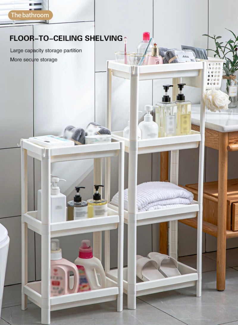 4-Tier Shower Caddy Corner Shelves| Bathroom Shelving Unit Plastic Shelf Kitchen Bathroom Storage rust proof Shower Shelves|Toilet Shower Shampoo Storage Organizer for Bathroom