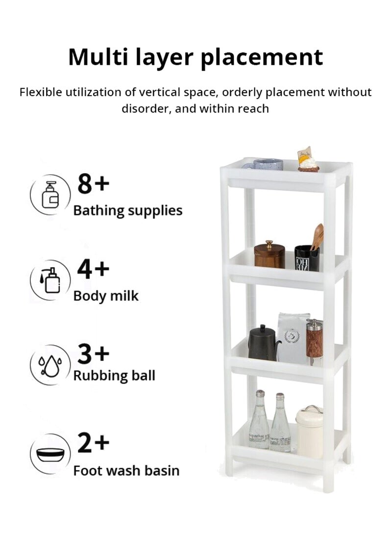 4-Tier Shower Caddy Corner Shelves| Bathroom Shelving Unit Plastic Shelf Kitchen Bathroom Storage rust proof Shower Shelves|Toilet Shower Shampoo Storage Organizer for Bathroom