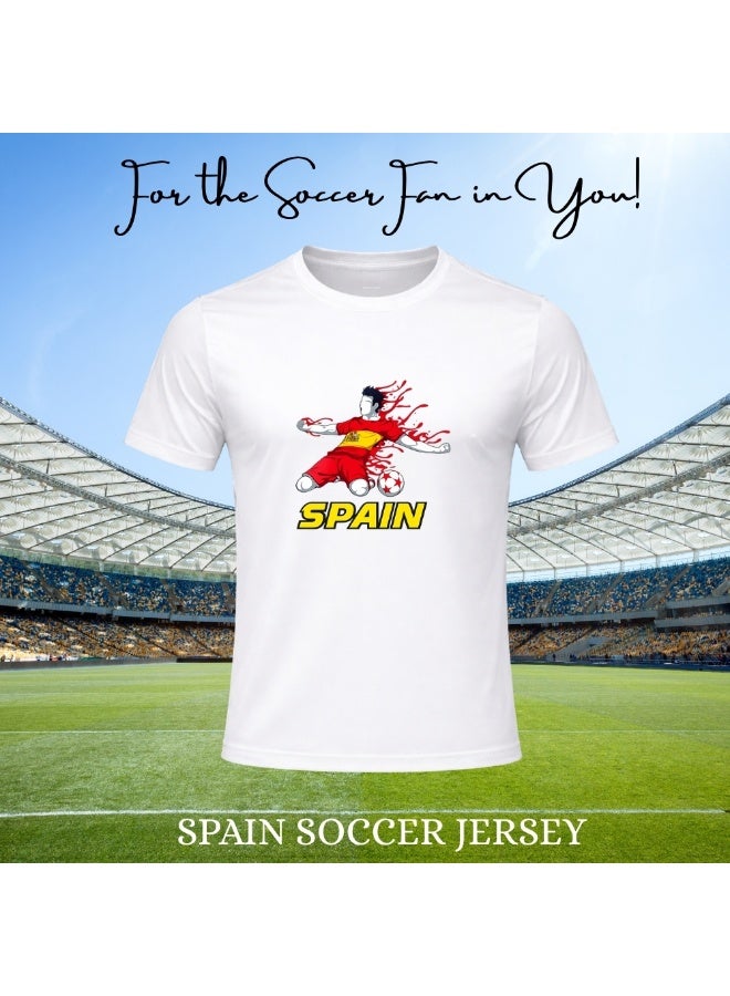 Spain Football Team World Fans printed T shirts Supporting The Team Football Team Jersey T shirts For Men | Women | Kids to win the cup - Image 4
