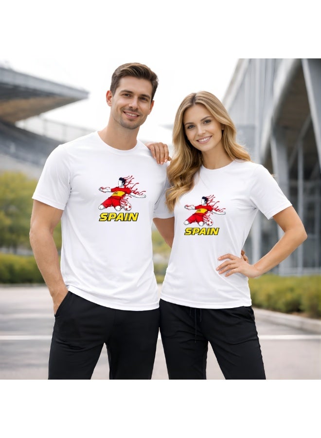 Spain Football Team World Fans printed T shirts Supporting The Team Football Team Jersey T shirts For Men | Women | Kids to win the cup - Image 2