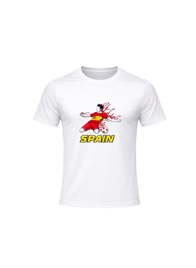 Spain Football Team World Fans printed T shirts Supporting The Team Football Team Jersey T shirts For Men | Women | Kids to win the cup - Image 1