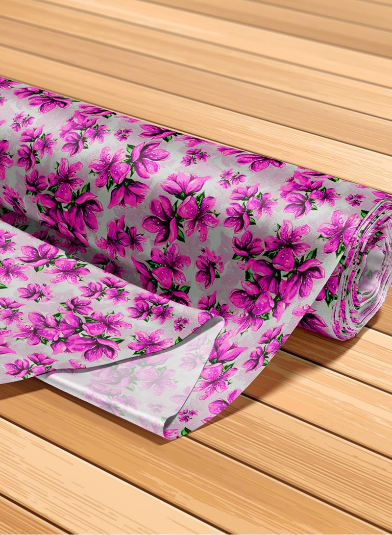 Vellato Al Lail Aramny Silk Fabric By The Yard Pink Green Floral Pattern Jalabiya Makhweer Dressmaking 58 Inches Width - Image 5