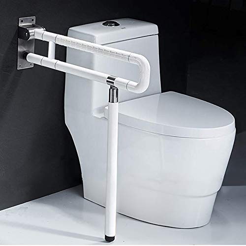 Reliancer Foldable Toilet Grab Bar 304 Stainless Steel Shower Handrails Anti Slip Bathroom Seat Support Bar Flip-Up Bathtub Grab Arm Bar Hand Grip - Image 1