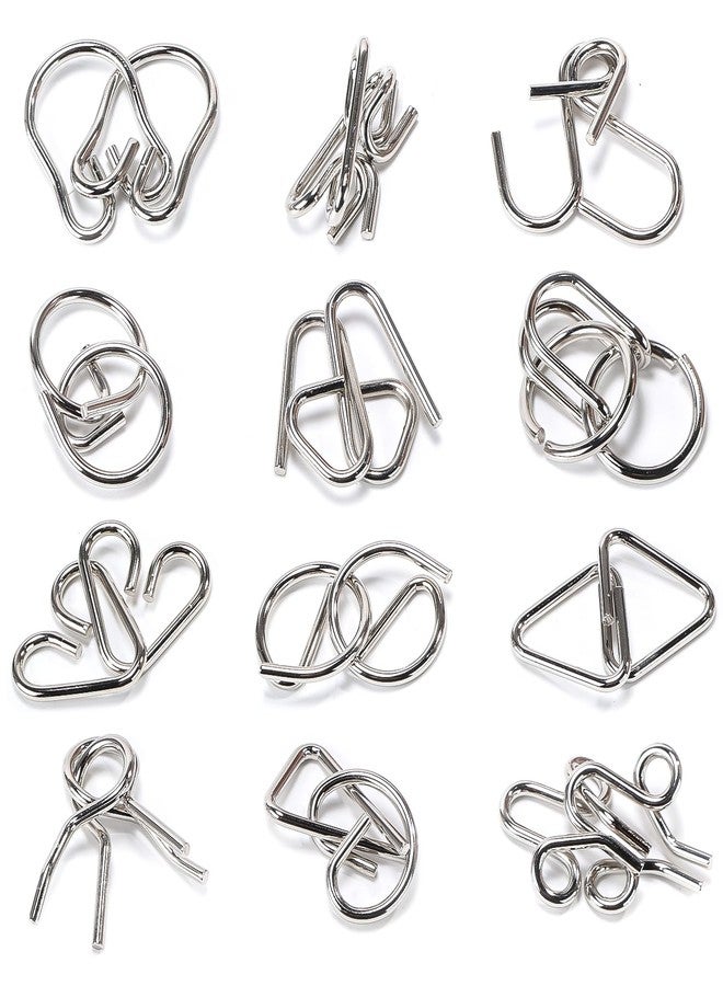 Cute Stone 24 Pack Brain Teaser Puzzle Set, Wire Puzzles & 3D Metal Challenges with Balance Challenges, IQ Logic Games and Mind Teaser Toys Party Favors for Kids Teens and Adults - Image 3