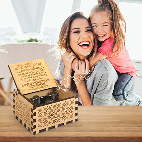 BOOB Music Box Hand Crank cute Musical Box You are My Sunshine Antique Vintage Gift for Daughter from Mom(You are Stronger Than You Seem) on birthday Christmas Valentine's Day Mother's Day - Image 5