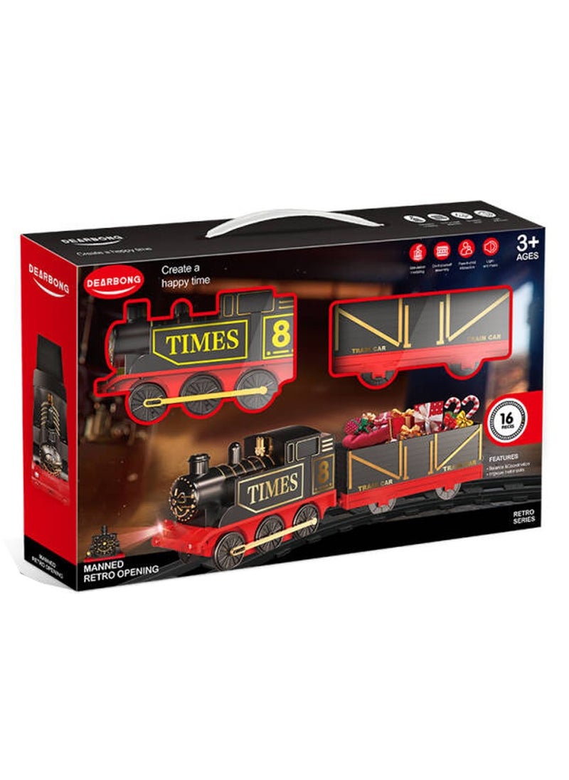 Electric Retro Toy Train Set - Ages 3+