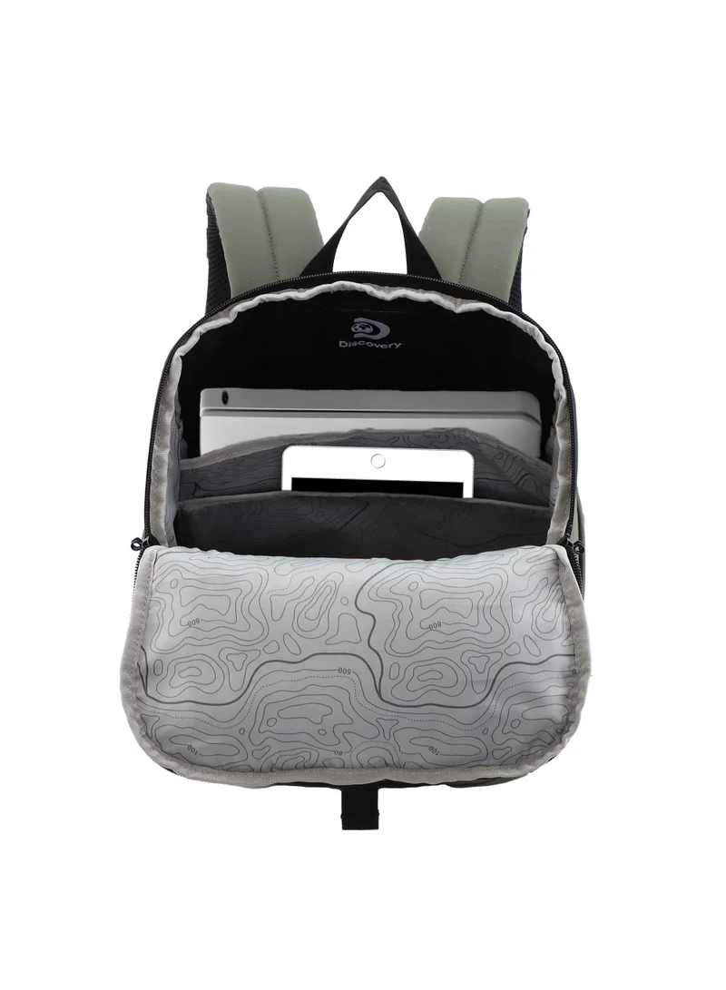 Discovery Discovery SHIELD RPET Polyester Top Zip Open Laptop Backpack Khaki with Tablet Compartment, Casual Backpack 30L Large Capacity Laptop Bag Water-Resistant,Multi-pocket School Travel Business Bag