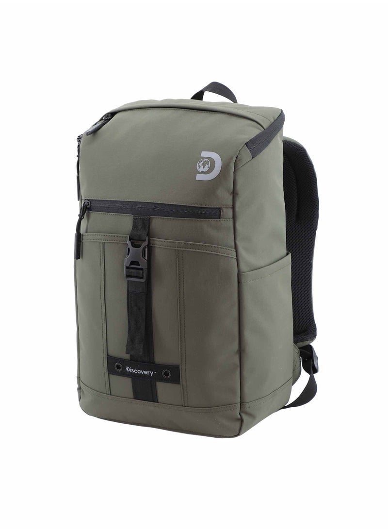 Discovery SHIELD RPET Polyester Top Zip Open Laptop Backpack Khaki with Tablet Compartment, Casual Backpack 30L Large Capacity Laptop Bag Water-Resistant,Multi-pocket School Travel Business Bag - pzsku/Z0C367D93B766401D812DZ/45/_/1721995752/b35b8185-271d-43c7-ba57-d9d93294d3c7