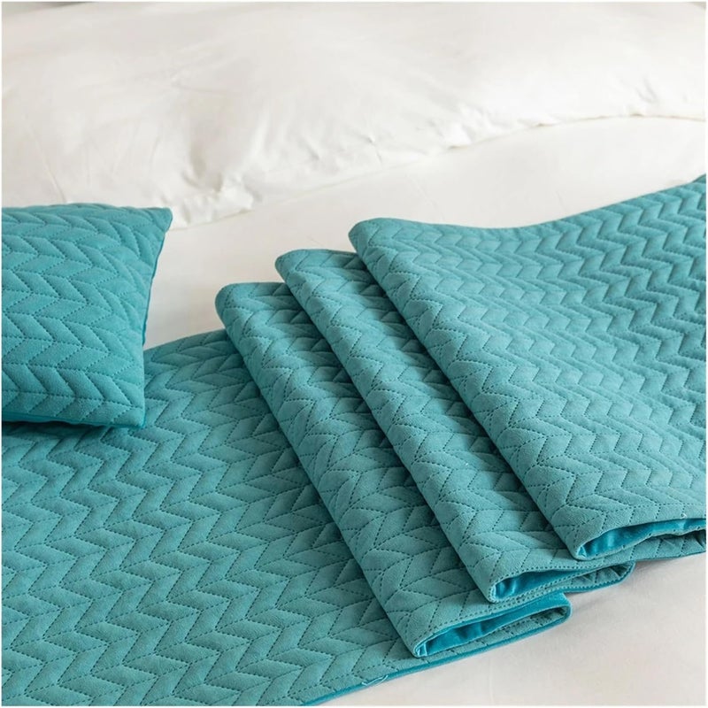 Bed Runner Hotel Bedroom Decor Runners Solid Color Bed Tail Towel Pillowcase Home Bed Flag(Blackish Green,30x50 Pillowcase 2pc) - Image 5