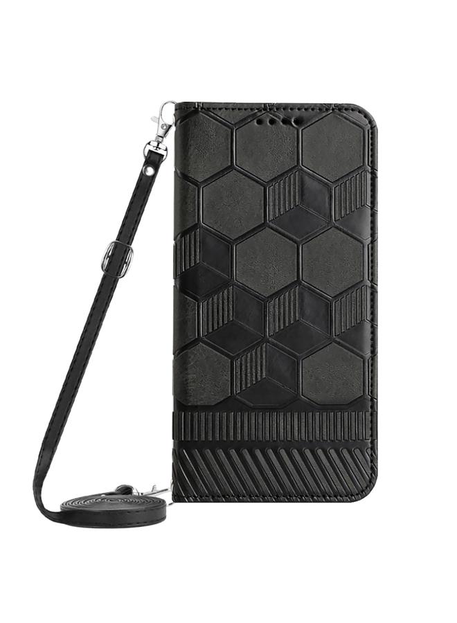 Zaboon Case For iPhone 12 Pro Max Crossbody Football Texture Magnetic PU Phone Case - Image 2